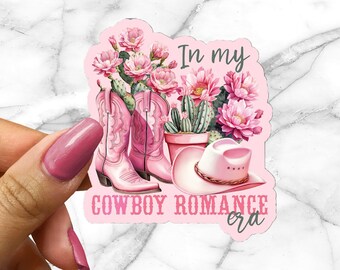 In My Cowboy Romance Era  Sticker Dark Romance Read Smut Spicy Book Lover Dark Romance Books BookTok Bookstagram Kindle Case Sticker Journal