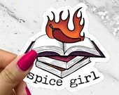 Spicy Romance Girl Spice Stickers Book Cart Kindle Sticker Reader Dark Romance Bookish Sticker Lips Book Decal for Laptop Reading Journal