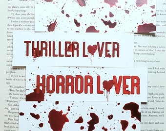 Blood Splatter Thriller Lover Bookmark Horror Lover Book Mark Gift for Reader Friend Creepy Bloody Book Mark for Bookstagram Gift Under 5