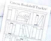 Cat Lover Reading Tracker Sheet Bookish Bujo Reading Journal Planner Stickers Reader Bibliophile Plant Mom Paper Sticker Bookstagram Plan