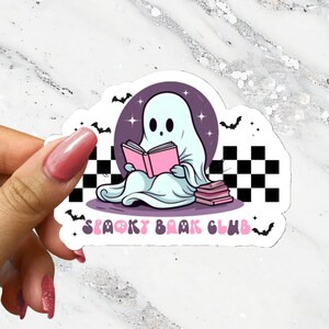 Spooky Book Club Reading Ghost Halloween Read Books Bullet Journal Sticker Planner Sticker for Fall Read Boooks Reader Tarot Spooky Season