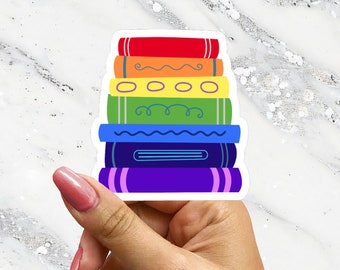 Read Queer Books Sticker for Readers Read Gay Books Pride Month Bookish Sticker for Water Bottle Reader Laptop Sticker