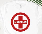 Librarian Summer Reading Public School Library Short Sleeve Tee Librarian Funny Lifeguard Tee for Reader Oceans of Possibilities