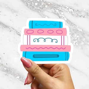 Subtle Trans Books Sticker for Readers Read Diverse Books Pride Month Bookish Sticker for Water Bottle Reader Laptop Sticker Banned Books
