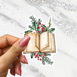 Kerst Lezen met Groen Vakantie Bookish Sticker Merry Bookmas Boekenclub Kerstcadeau onder 5 Bookish Vriend Cute BookTree Booktok