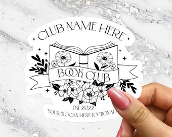 Custom Book Club Bookish sticker Readers Bibliophile Small Book Club Gift Bookish Friends Book Club Group Gift Sticker Exchange