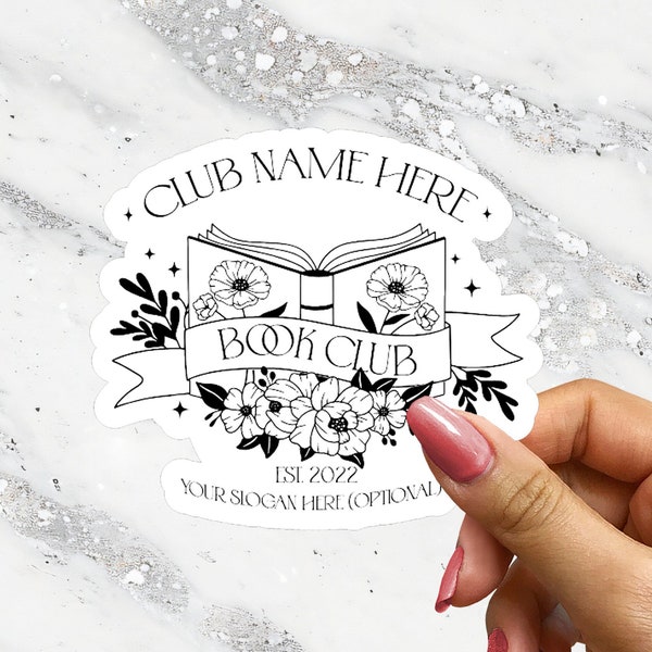 Custom Book Club Bookish sticker Readers Bibliophile Small Book Club Gift Bookish Friends Book Club Group Gift Sticker Exchange