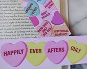 Happily Ever Afters Only Candy Heart Bookmark for Romance Reader Contemporary Romance Lover Bookish Valentines Day Gift Bookstagram Friend