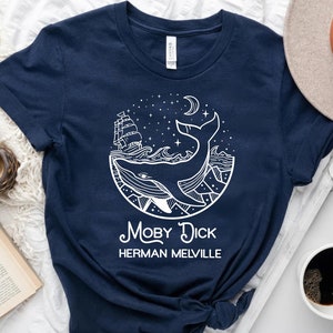 The Whale Moby Dick Classic Literature Herman Melville Unisex Jersey Short Sleeve Tee