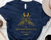 The Metamorphosis Kafka Classic Literature Book Cover Shirt Dark Academia Light Unisex Jersey Short Sleeve Tee