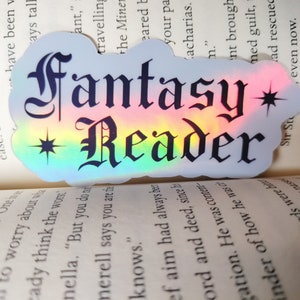 Fantasy Reader Holografische Bookish Sticker voor het lezen van Journal Cute Bookstagram Gift Funny Bibliothecaris Sticker voor Book Cart Bullet Journal