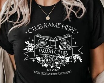 Custom Book Club My Book Club Matching Unisex Shirt Cute Flowers Book Customize Tee for Bookstagram Gift