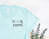 Book Nerd Glasses Bookish Tee for Librarian Reader Friend Gift Short for Bookstagram