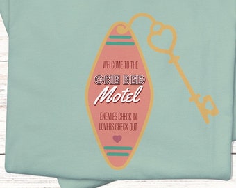 One Bed Motel Key Enemies to Lovers Hotel Romance Reader Trope Book Lover Booktok Bookstagram Shirt
