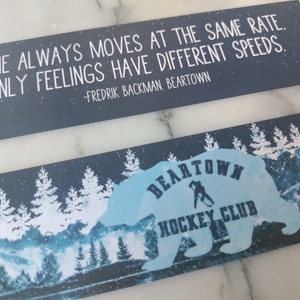 Beartown Quote Winter Hockey Bookmark Librarian  Readers Bookstagram Book Club Present Reader Friend Gift Bookworms Under 5 Backman Ovich 16