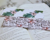 Merry Merry Pink Christmas Bookmark Librarian Gift for Readers Bookstagram Book Club Present Reader Friend Gift for Bookworms
