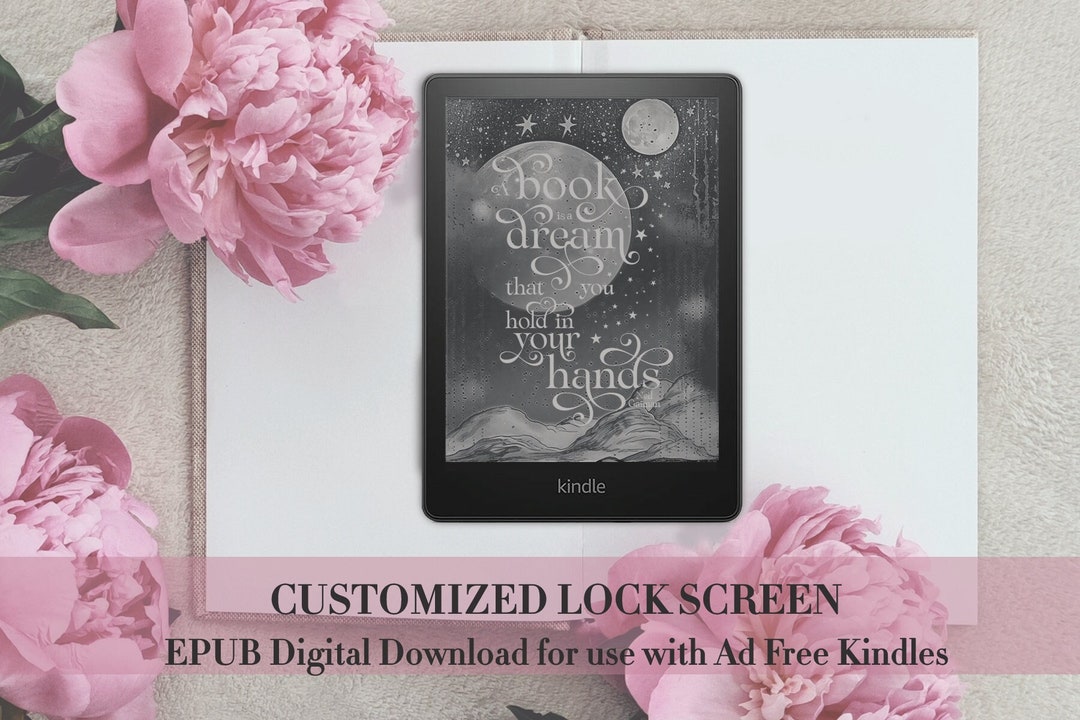 Book Dream Celestial Star Moon Lock Screen for Use W Kindle Ereader ...