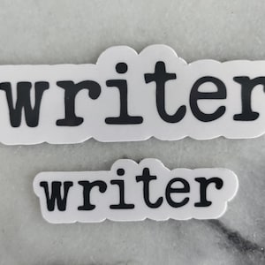 Writer typewriter sticker for future bestselling author decal for hydro flask Bookish novel writer gift for aspiring published author