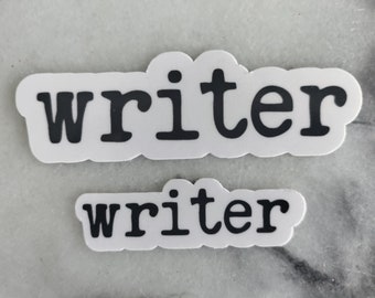 Writer typewriter sticker for future bestselling author decal for hydro flask Bookish novel writer gift for aspiring published author