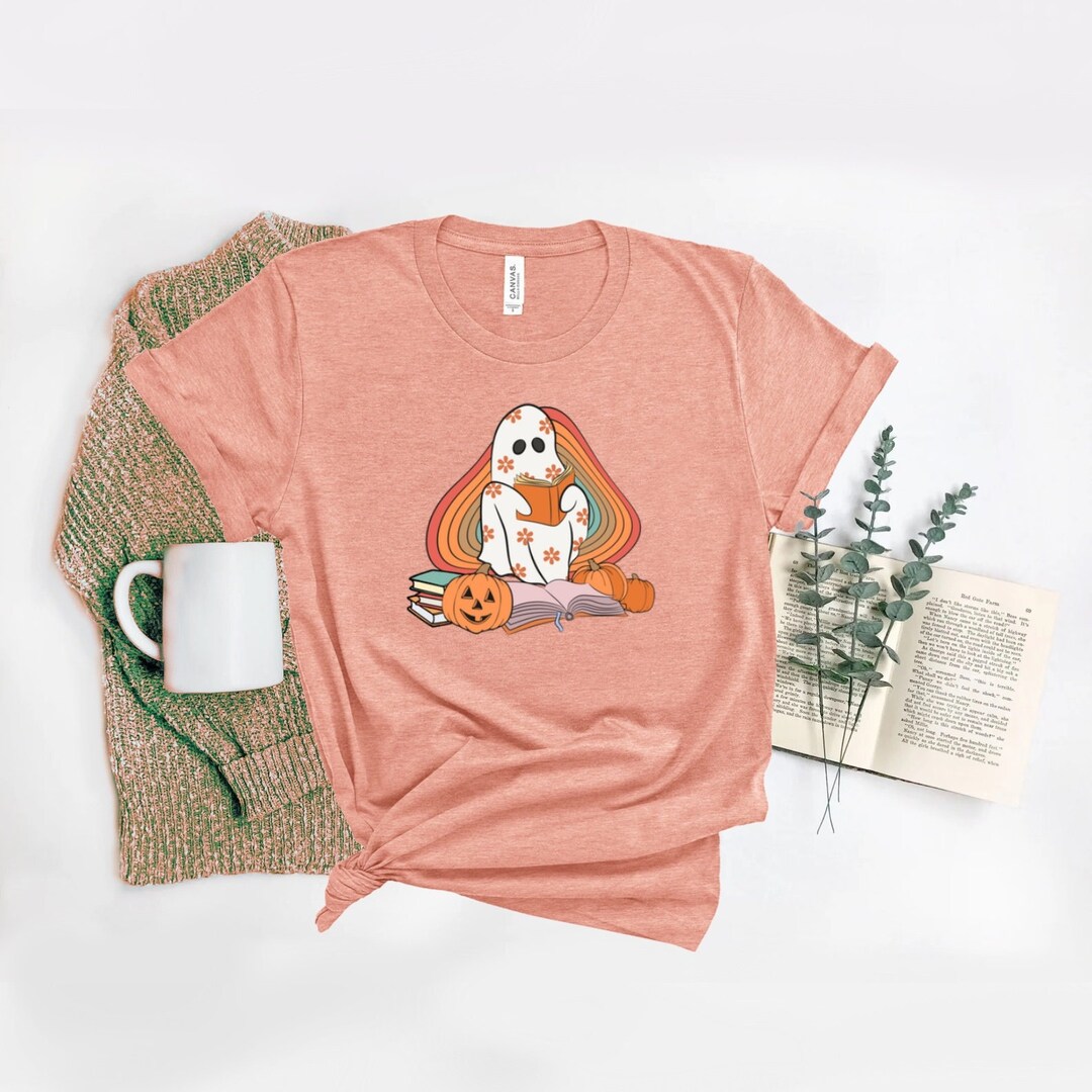 Bookish Halloween Sheet Ghost Stay Spooky Unisex Jersey Short Etsy