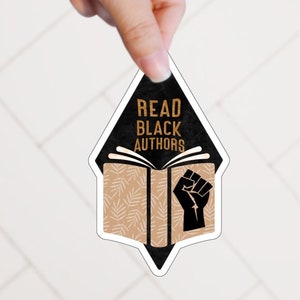 Leer autores negros Libros diversos Pegatinas cortadas con besos leer libros negros