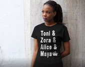 Queens of Black Literature Tshirt Bookish Tee  Shirt for Black Writers Toni Morrison, Zora Neale Hurston, Alice Walker, Maya Angelou Authors