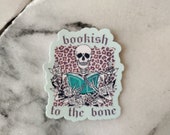 Bookish to the Bone Skeleton  Halloween Read Books Bullet Journal Sticker Planner Sticker for Fall Read Boooks  Reader Tarot Spooky Season