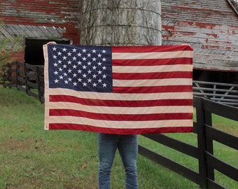 Vintage American Flag, Hand Dyed Vintage American Flag, American Flag, Home decor American Flag, USA, 4th of July, America, Made in USA