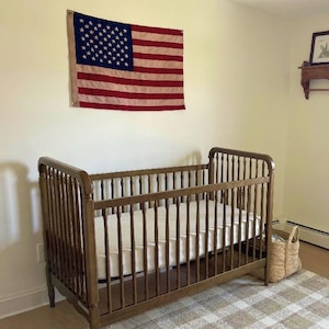 American Flag, Nursery Decor, Rustic nursery, Vintage Flag, Hand Dyed American Flag, Home decor Flag, 4th of July, USA made, Memorial Day
