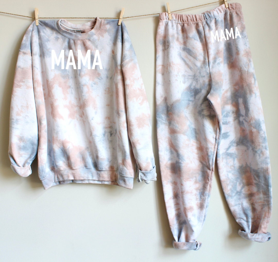 Tie Dye Sweatsuit Tie Dye Jogger Set Tie Dye Mama Jogger Etsy