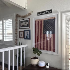 Gallery wall, American Flag, Rustic flag, Vintage Flag, Hand Dyed American Flag, Vintage American Flag, Home decor American Flag,4th of July