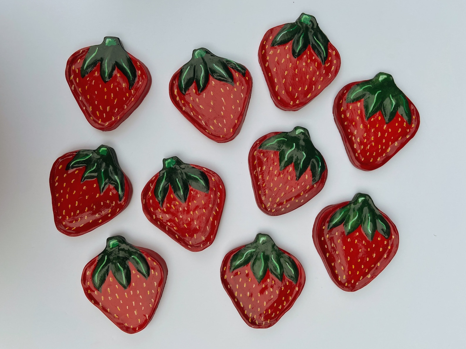 Handmade Strawberry Clay Trinket Jewelry Tray/ Dish Etsy