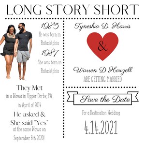 Long Story Short Picture Save The Date