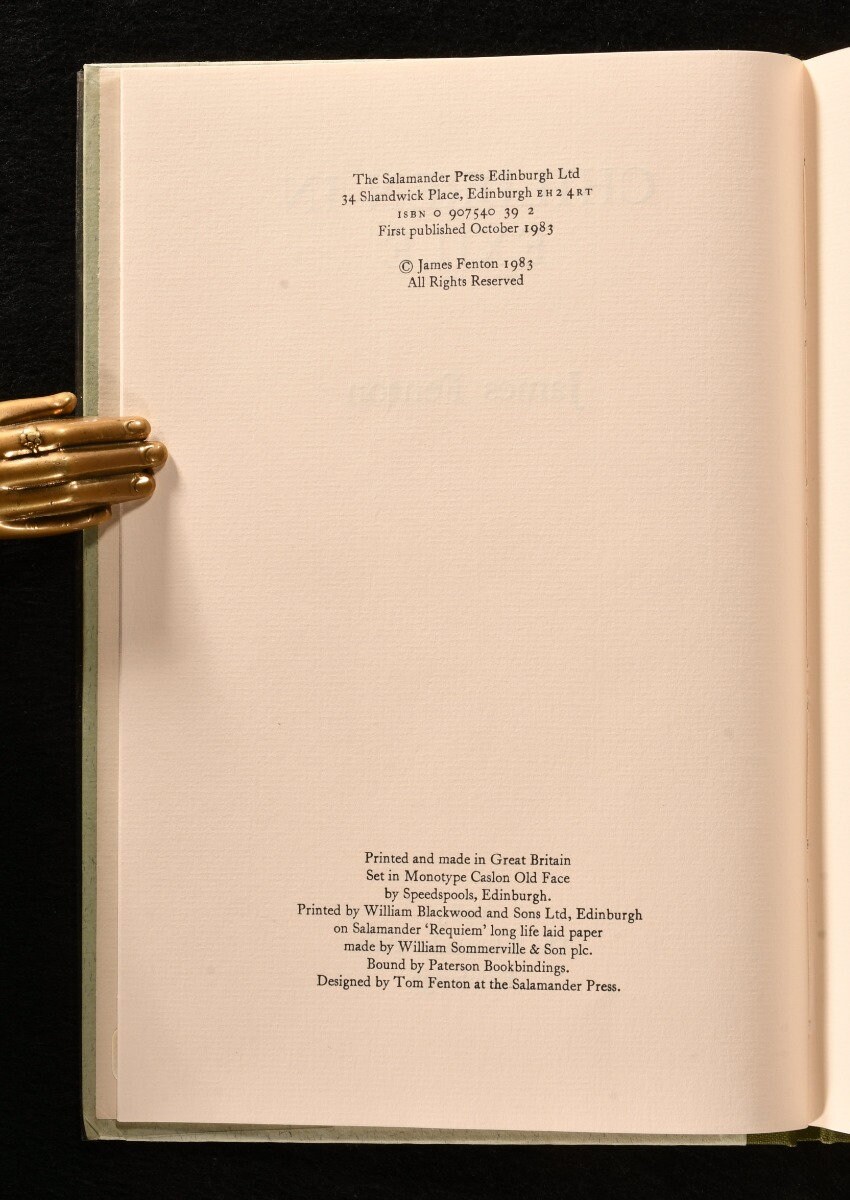 1983 Children In Exile James Fenton First Edition Poetry Dust Wrapper