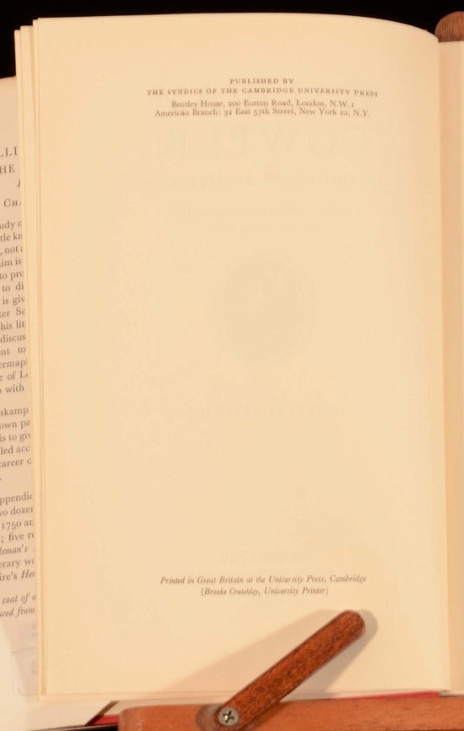 1959 Charles Ryskamp William Cowper Van de Binnentempel