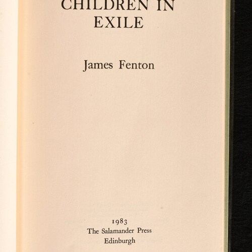 1983 Children In Exile James Fenton First Edition Poetry Dust Wrapper