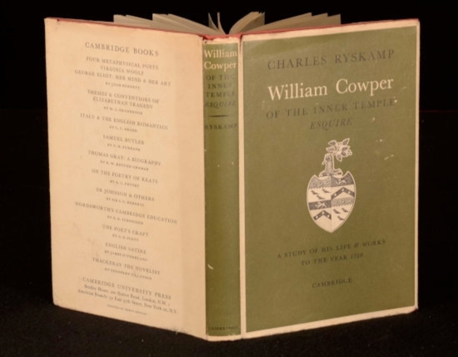 1959 Charles Ryskamp William Cowper Van de Binnentempel