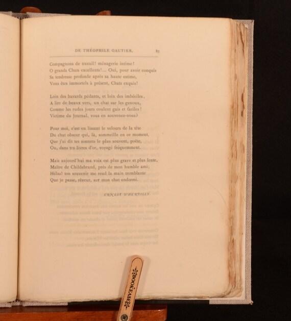 1873 Le Tombeau De Theophile Gautier Poems In Memoriam Etsy