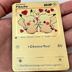 Pikachu I Choose You Pokemon Card - Gold Metal TCG - Gifts for Him - Gifts for Her - Anniversary Present - Etsy Pikachu I Choose You Pokemon Card - Gold Metal TCG - Gifts for Him - Gifts for Her - Anniversary Present - Etsy
