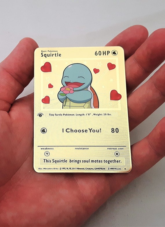 gold pokemon valentine card Valentines Day / Anniversary Gold metal card