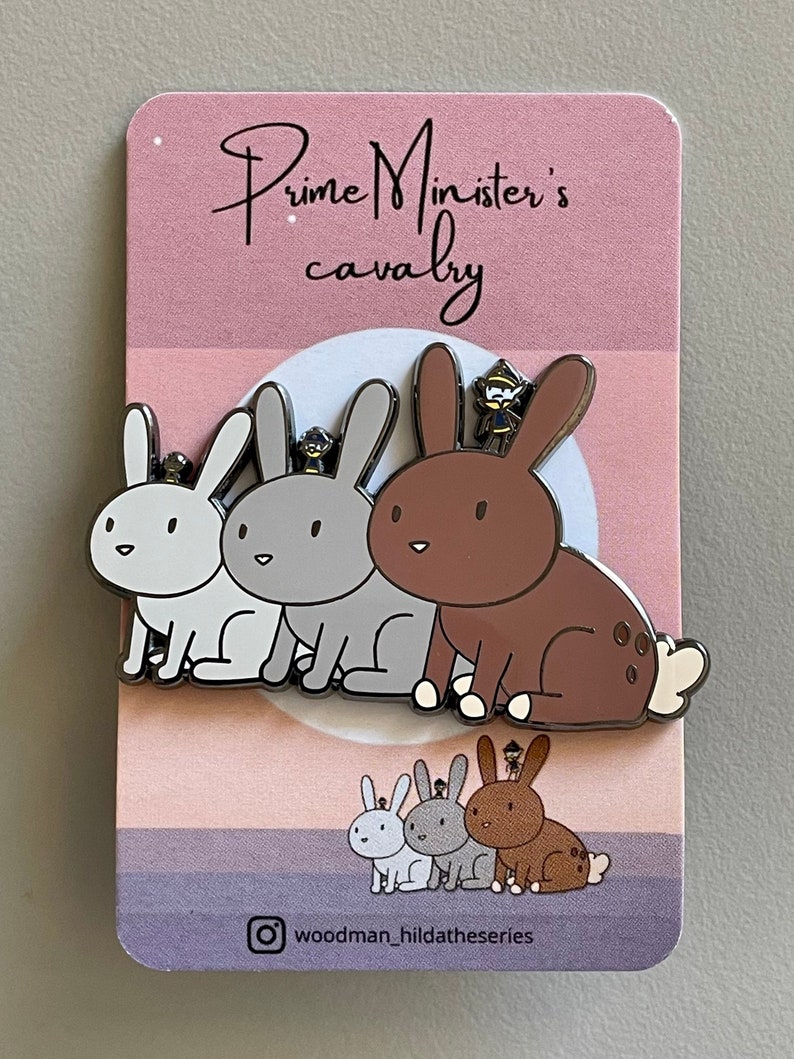 Prime Ministers Cavalry Hilda Netflix Enamel Pin Plus Random Hilda Character Sticker image 3
