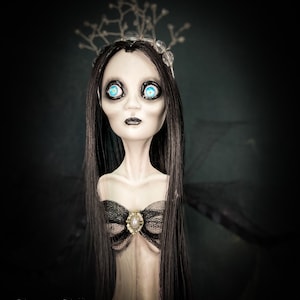AMATHEA - OOAK mermaid art doll, wall decor, art, wall hangings, home decor, sea, siren, mythology, sculpture, gift, evil, goth, horror