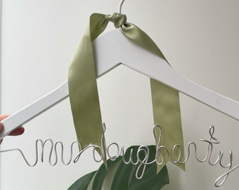 Custom Name Wedding Dress Wire Hanger