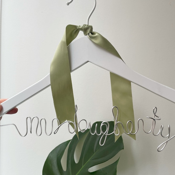 Custom Name Wedding Dress Wire Hanger