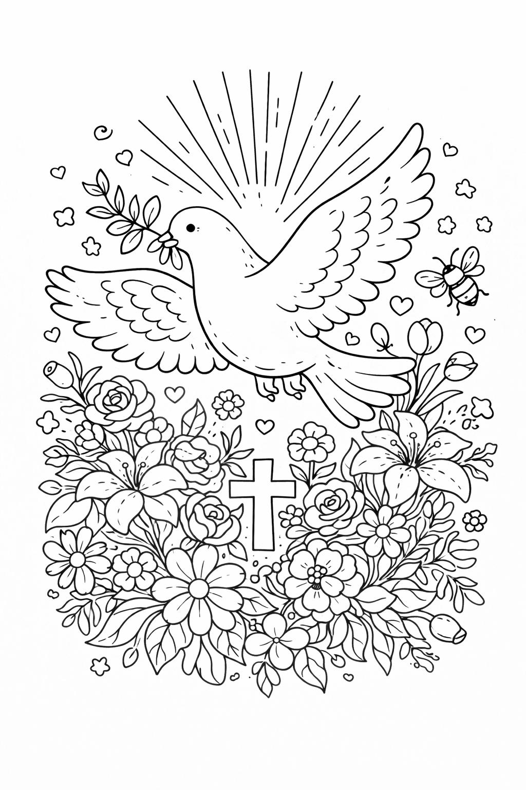 5 Printable First Holy Communion Coloring Pages for Kids | Instant ...