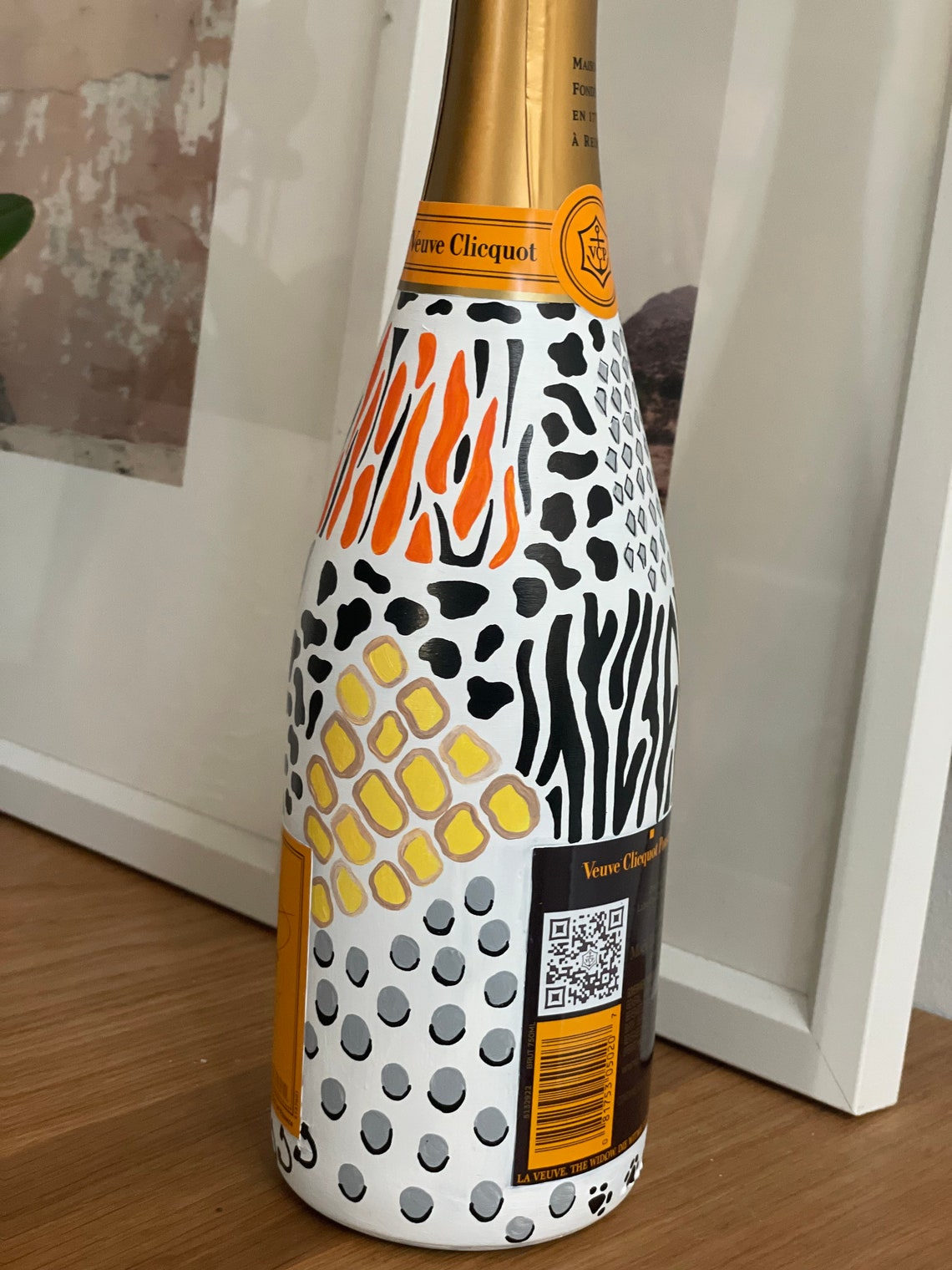 Custom Veuve Clicquot Painted Bottle Etsy