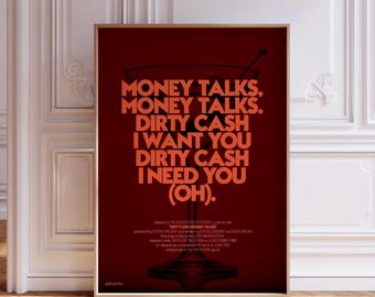 Dirty Cash Songtexte: House Musik Poster, Disco Ball Wanddeko