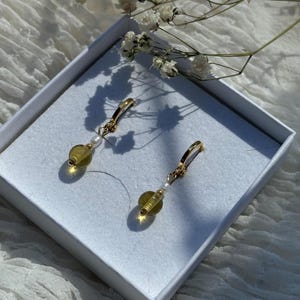 Gold-plated hoop earrings | Freshwater pearl earrings | Handmade jewelry | Gift for girlfriend | Jewelry for women | Boho jewelry