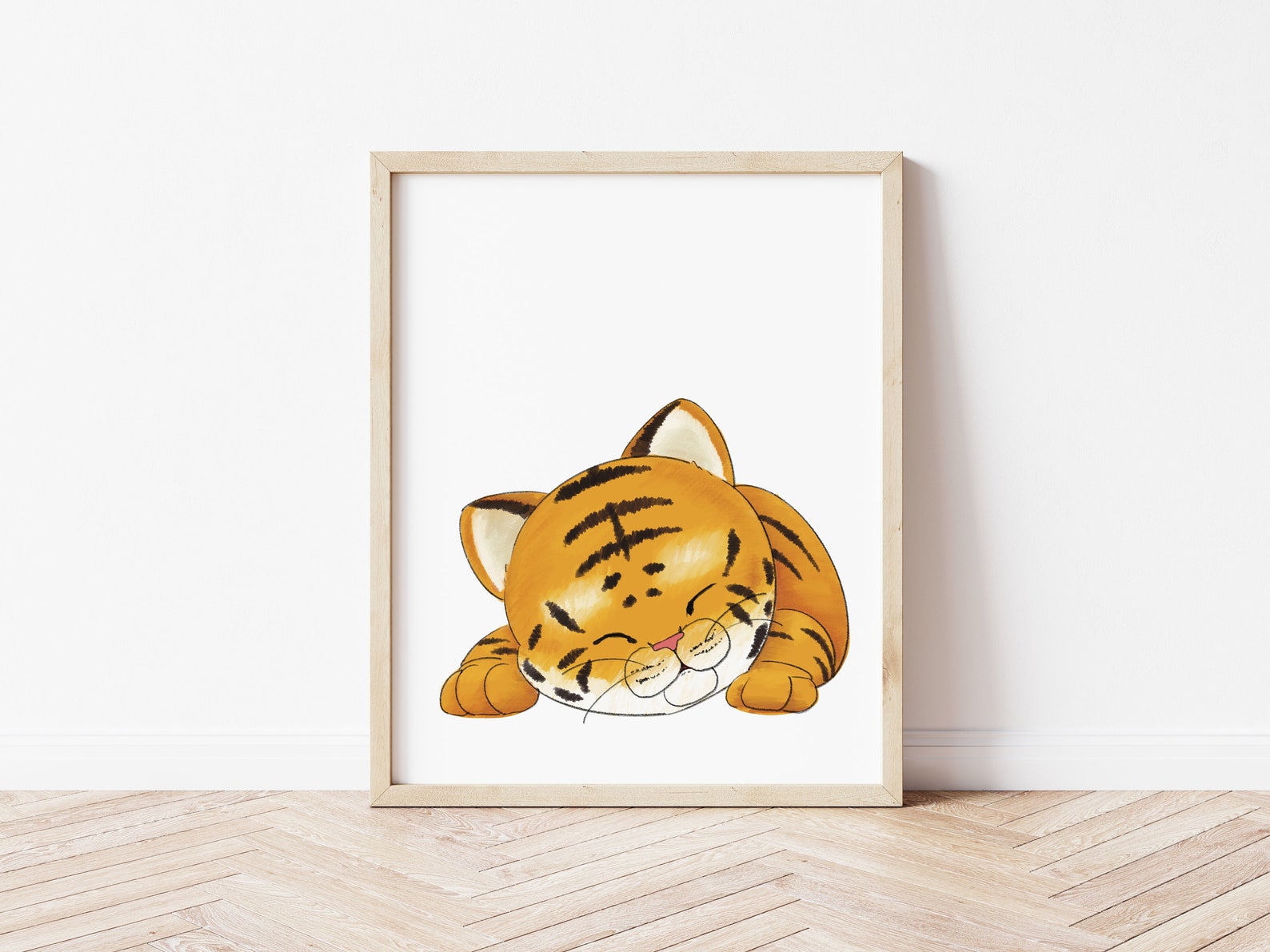 Printable Baby Tiger Wall Art, Set of 3, Baby Room Wall Decor, Kid