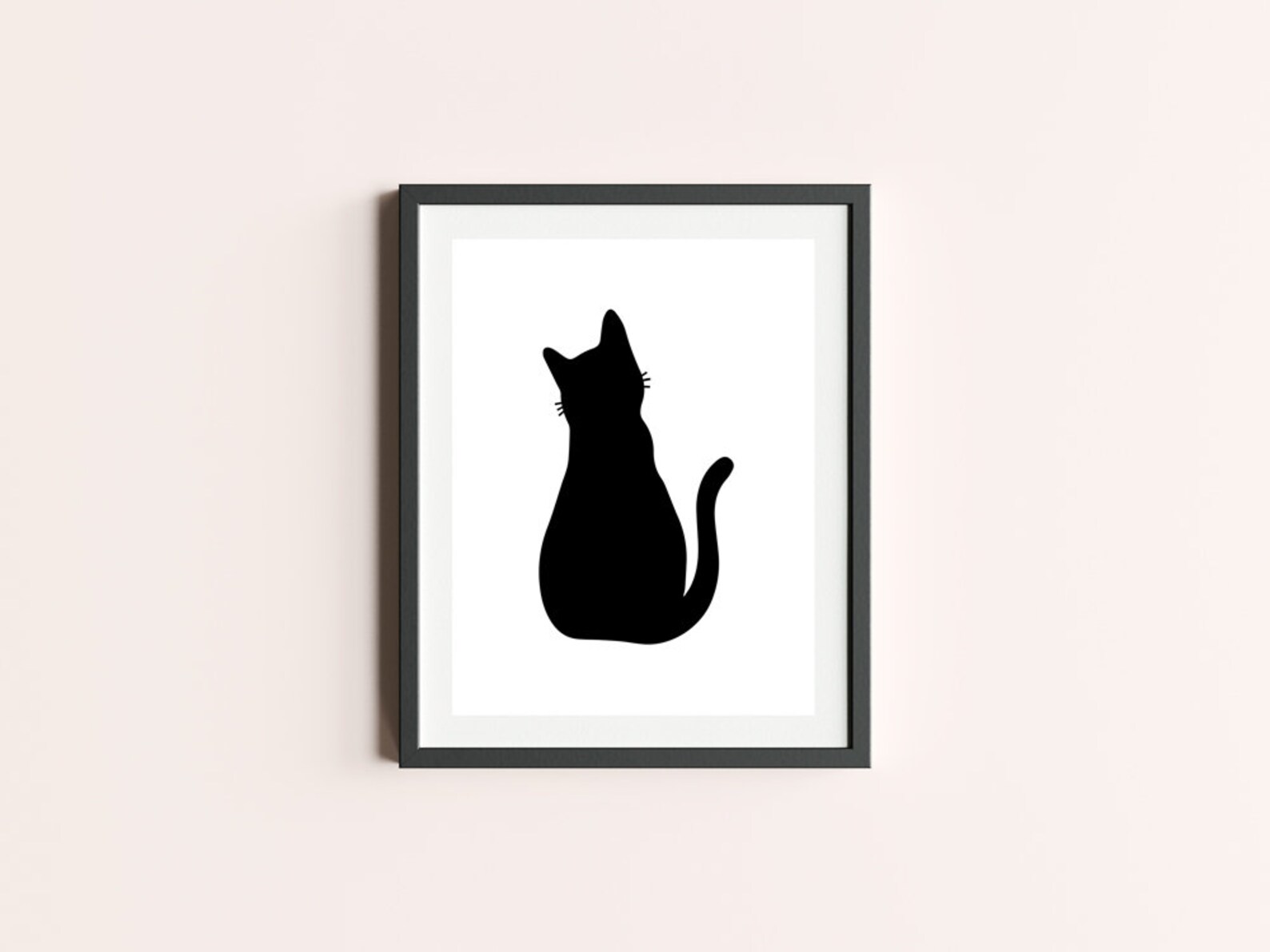 BLACK CAT PRINT Minimalist Printable Art Wall Art Printable Etsy